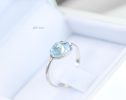 - Moss Aquamarine Ring Handcrafted in Sterling Silver, One of a Kind