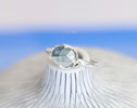 - Moss Aquamarine Ring Handcrafted in Sterling Silver, One of a Kind