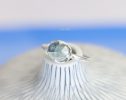 - Moss Aquamarine Ring Handcrafted in Sterling Silver, One of a Kind