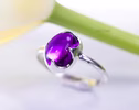 - Purple Amethyst Ring Handcrafted in Sterling Silver, One of a Kind