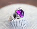 - Purple Amethyst Ring Handcrafted in Sterling Silver, One of a Kind