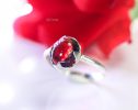 - Red Garnet Ring Handcrafted in Sterling Silver, One of a Kind