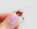 - Red Garnet Ring Handcrafted in Sterling Silver, One of a Kind