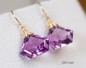 - Fancy Shaped Pink Amethyst Earrings in Gold Filled