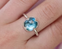 - London Blue Topaz Ring in Sterling Silver, Alternative Engagement Ring