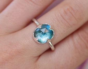 - London Blue Topaz Ring in Sterling Silver, Alternative Engagement Ring