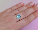 - London Blue Topaz Ring in Sterling Silver, Alternative Engagement Ring