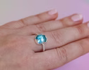 - London Blue Topaz Ring in Sterling Silver, Alternative Engagement Ring