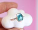 - London Blue Topaz Ring in Sterling Silver, Alternative Engagement Ring