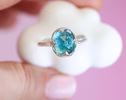 - London Blue Topaz Ring in Sterling Silver, Alternative Engagement Ring