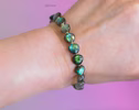 - Solid Gold 14K Labradorite Bracelet, Multi Colored Flash Labradorite Beaded Bracelet
