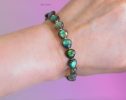 - Solid Gold 14K Labradorite Bracelet, Multi Colored Flash Labradorite Beaded Bracelet
