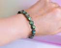 - Solid Gold 14K Labradorite Bracelet, Multi Colored Flash Labradorite Beaded Bracelet