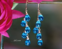 - Swiss Blue Topaz Earrings, Blue Gemstone Drop Earrings