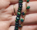 - Ethiopian Black Opal Dainty Gemstone Bracelet
