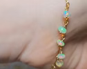 - Ethiopian Opal Dainty Gemstone Bohemian Bracelet