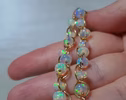 - Ethiopian Opal Dangle Earrings, Ethiopian Opal Earrings in Gold Filled