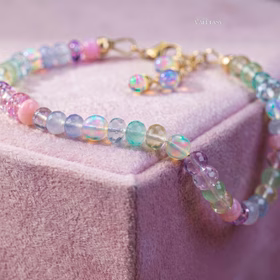 The Aquarelle Bracelet - Pastel Gemstone Bracelet with Ethiopian Opals