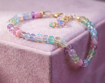 Pastel Gemstone Bracelet with Ethiopian Opals