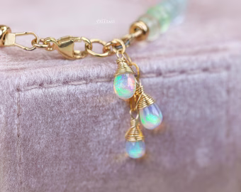Pastel Gemstone Bracelet with Ethiopian Opals