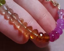 - Solid Gold 14K Rainbow Bracelet with Precious Gemstones, Colorful Multi Gemstone Bracelet