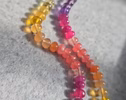 Solid Gold 14K Silk Knotted Sunset Inspired Multi Gemstone Necklace