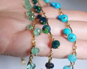 Turquoise and Amazonite Aqua Blue Gemstone Bohemian Bracelet