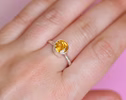 - Vibrant Yellow Citrine Ring in Sterling Silver