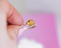 - Vibrant Yellow Citrine Ring in Sterling Silver