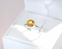 - Vibrant Yellow Citrine Ring in Sterling Silver