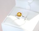 - Vibrant Yellow Citrine Ring in Sterling Silver