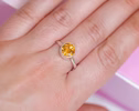 - Vibrant Yellow Citrine Ring in Sterling Silver