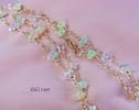 - Solid Gold 14K Ethiopian Opal and Rainbow Moonstone Gemstone Necklace, Gemmy Necklace
