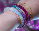 - Solid Gold 14K Ethiopian Opal Bracelet, Large Welo Opal Bracelet
