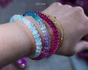 - Solid Gold 14K Ethiopian Opal Bracelet, Large Welo Opal Bracelet