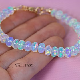 The Euphoria Bracelet - Solid Gold 14K Ethiopian Opal Bracelet, Large Welo Opal Bracelet The Euphoria Bracelet - Solid Gold 14K Ethiopian Opal Bracelet, Large Welo Opal Bracelet