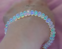 - Solid Gold 14K Ethiopian Opal Bracelet, Large Welo Opal Bracelet