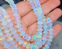 - Solid Gold 14K Ethiopian Opal Bracelet, Large Welo Opal Bracelet