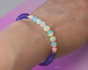 - Ethiopian Opal Sphere Bracelet with Periwinkle Tanzanite