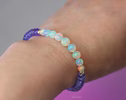 - Ethiopian Opal Sphere Bracelet with Periwinkle Tanzanite