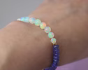 - Ethiopian Opal Sphere Bracelet with Periwinkle Tanzanite