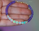 - Ethiopian Opal Sphere Bracelet with Periwinkle Tanzanite