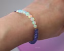 - Ethiopian Opal Sphere Bracelet with Periwinkle Tanzanite