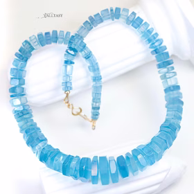 The Etoile Necklace - Solid Gold 14K Santa Maria Aquamarine Necklace, Statement Gemstone Jewelry The Etoile Necklace - Solid Gold 14K Santa Maria Aquamarine Necklace, Statement Gemstone Jewelry