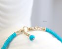 14K Solid Gold Arizona Turquoise Beaded Necklace