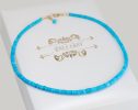 14K Solid Gold Arizona Turquoise Beaded Necklace