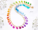 Colorful Multi Gemstone Necklace in a Rainbow Color Palette
