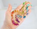 Colorful Multi Gemstone Necklace in a Rainbow Color Palette