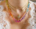 Colorful Multi Gemstone Necklace in a Rainbow Color Palette
