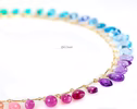 Colorful Multi Gemstone Necklace in a Rainbow Color Palette
